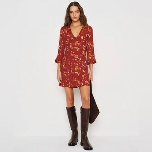 Reformation Lyssa Dress Red - Size 4